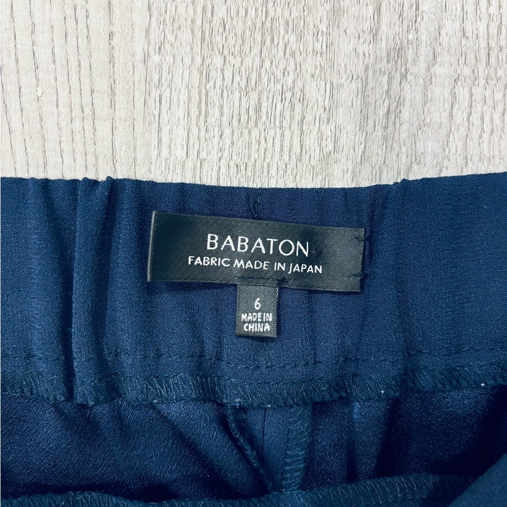 Aritzia Babaton Navy Cohen Cropped Ankle Pant Size 6 - Picture 6 of 10